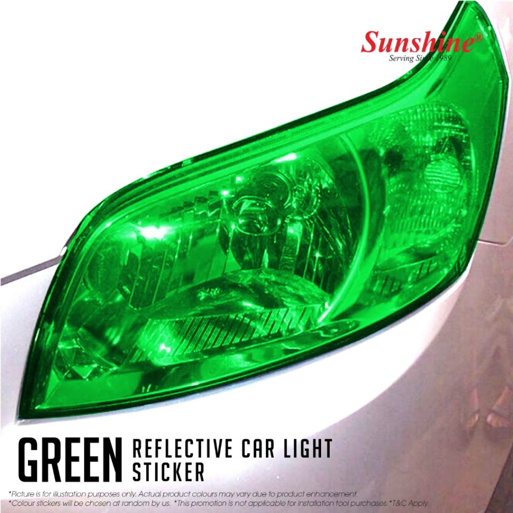 Green Head Lamp Tinted