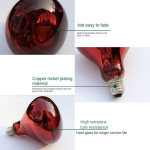 1PC 275W Infrared Heating Therapy Lamp Bulb - Image 4