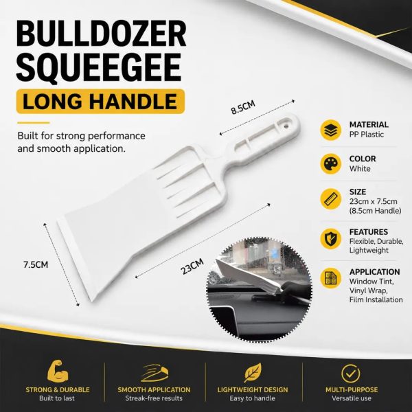 Bulldozer Squeegee Long Handle – Window Tint & Film Installation Tool