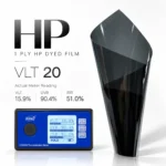 1PLY HP dyed automotive window tint film VLT 20 with film roll and actual meter readings