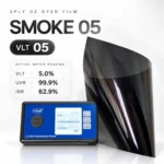 2PLY DZ Smoke 05 dyed car window tint film with VLT 5% and actual meter reading