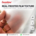 Sunshine DIY frosted window film close-up showing translucent frosted glass sticker texture for home and office privacy