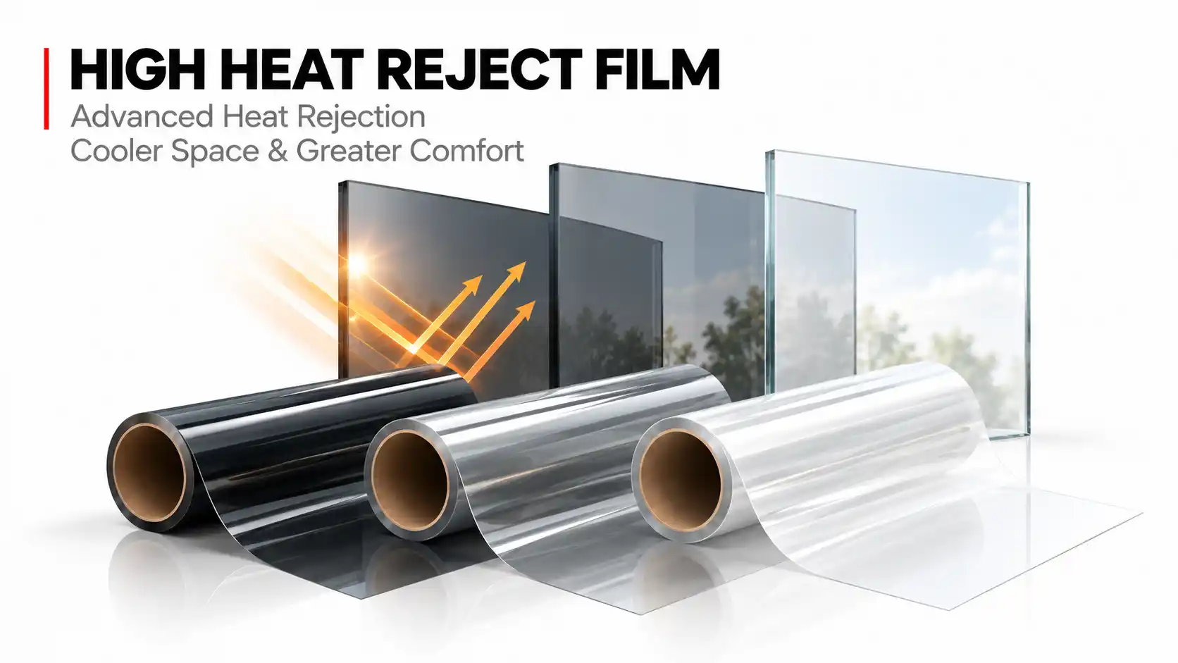 High heat rejection automotive window film