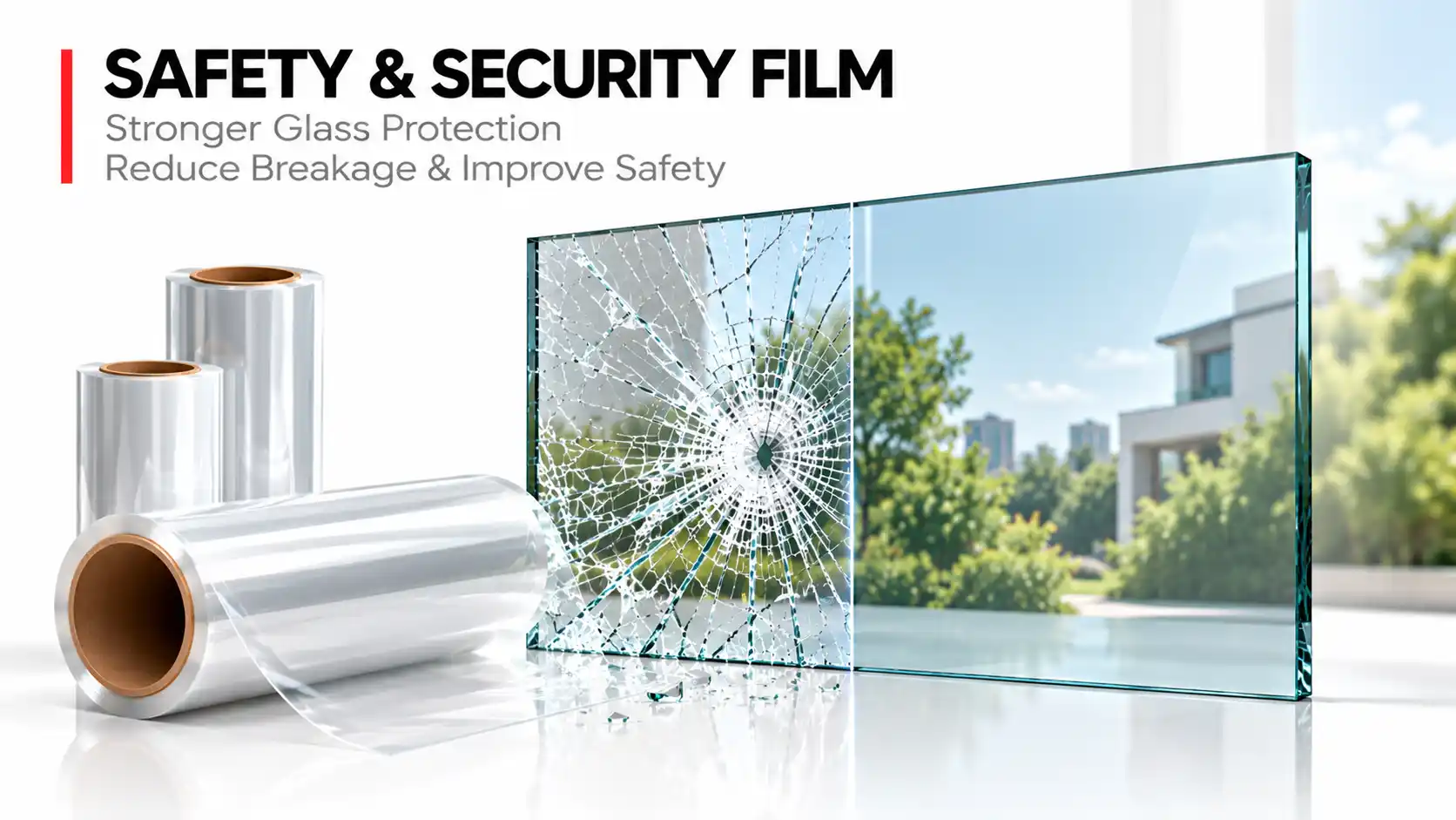 Safety and security window film for glass protection